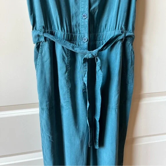 NWT Olive Green Sleeveless Odette Jumpsuit - Size Medium - Picture 7 of 11